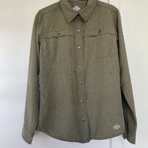 Dickies‎ Temp-iQ Cooling Shirt in Gray, Long-Sleeve, Button-Down, Small